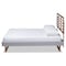 Baxton Studio Luciana Grey Upholstered and Ash Walnut Wood Full Size Platform Bed 164-9416-9422 - alternate 8